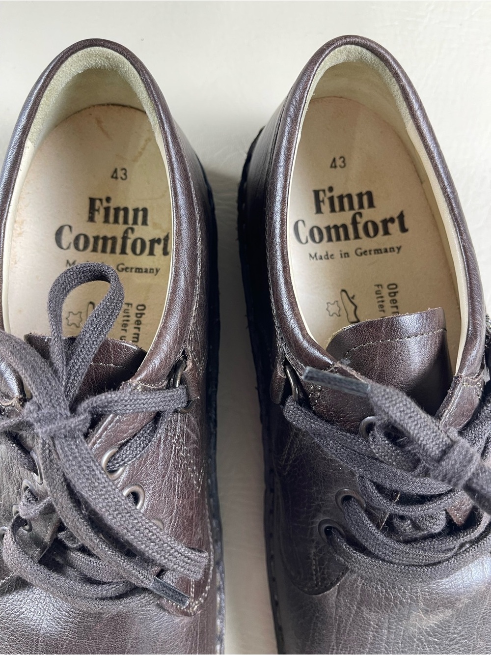 Finn Comfort Dark Brown Leather Lace-Up Oxford Sz 43 NWOT - Picture 6 of 11